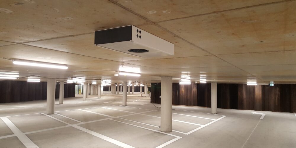 EPC stuwkrachtventilator aan plafond | ExcelAir Projects B.V.
