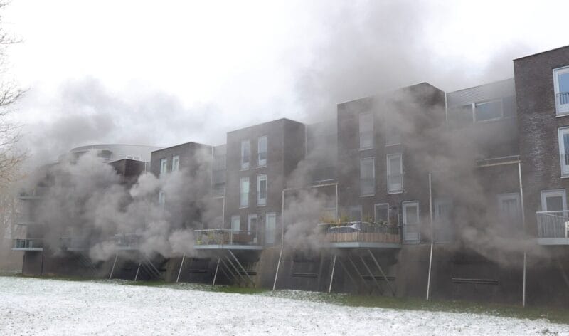 Brand Parkeergarage Velderwoude buitenzijde | ExcelAir Projects b.v.